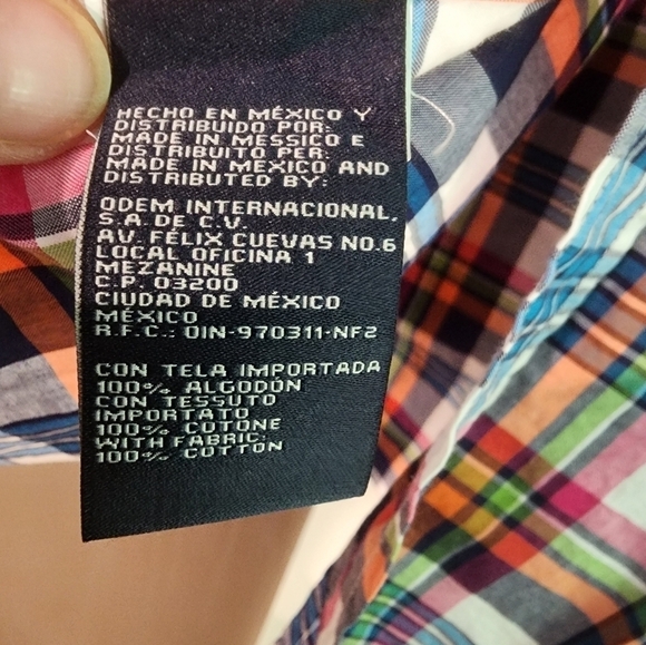 Scappino Marine 100% Cotton MultiColor Plaid Button Down - Picture 2 of 9